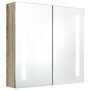 VIDAXL Armoire de salle de bain a miroir LED Chene 62x14x60 cm