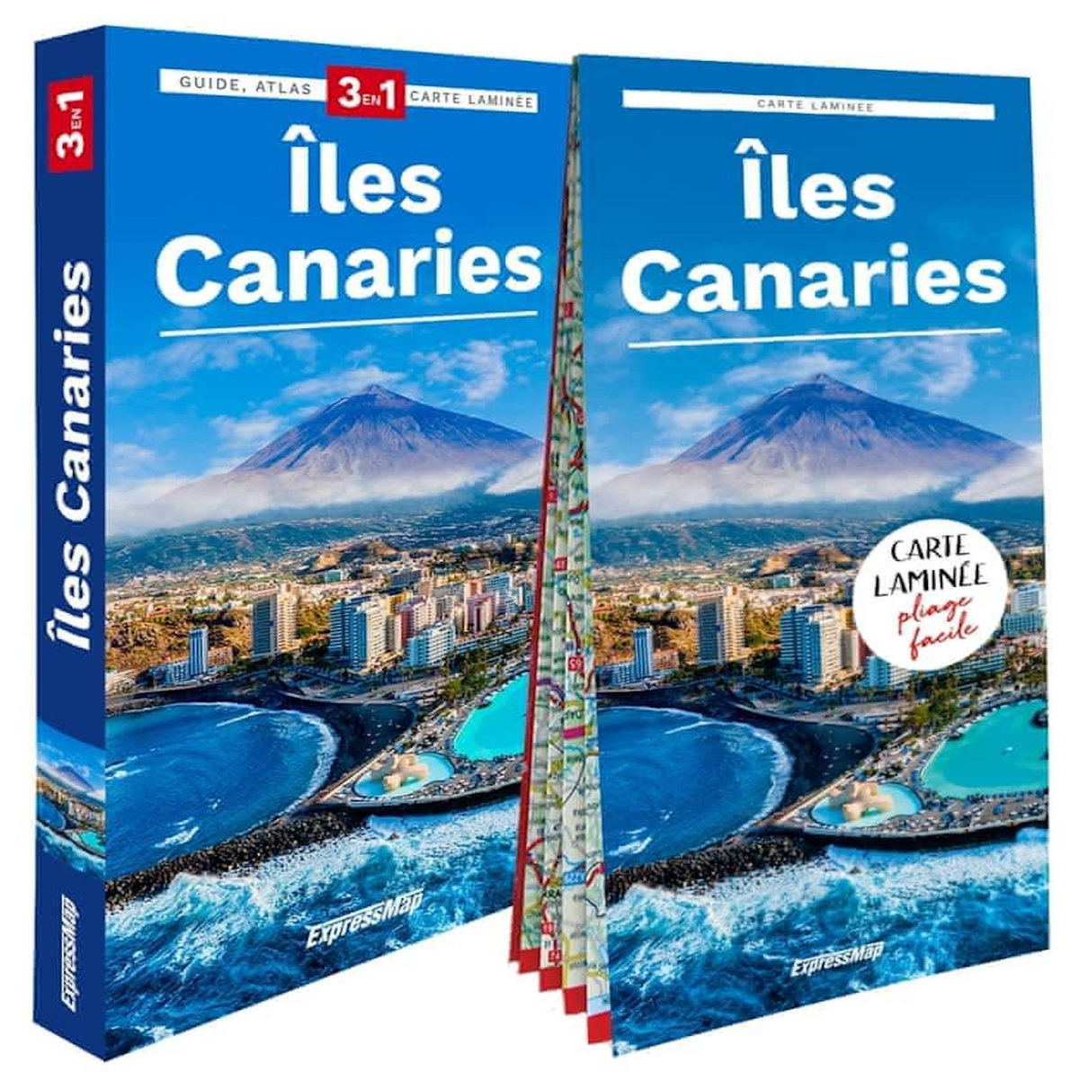 ILES CANARIES. GUIDE + ATLAS + CARTE LAMINEE 1/150 000, EDITION 2026, Waszczuk Agnieszka