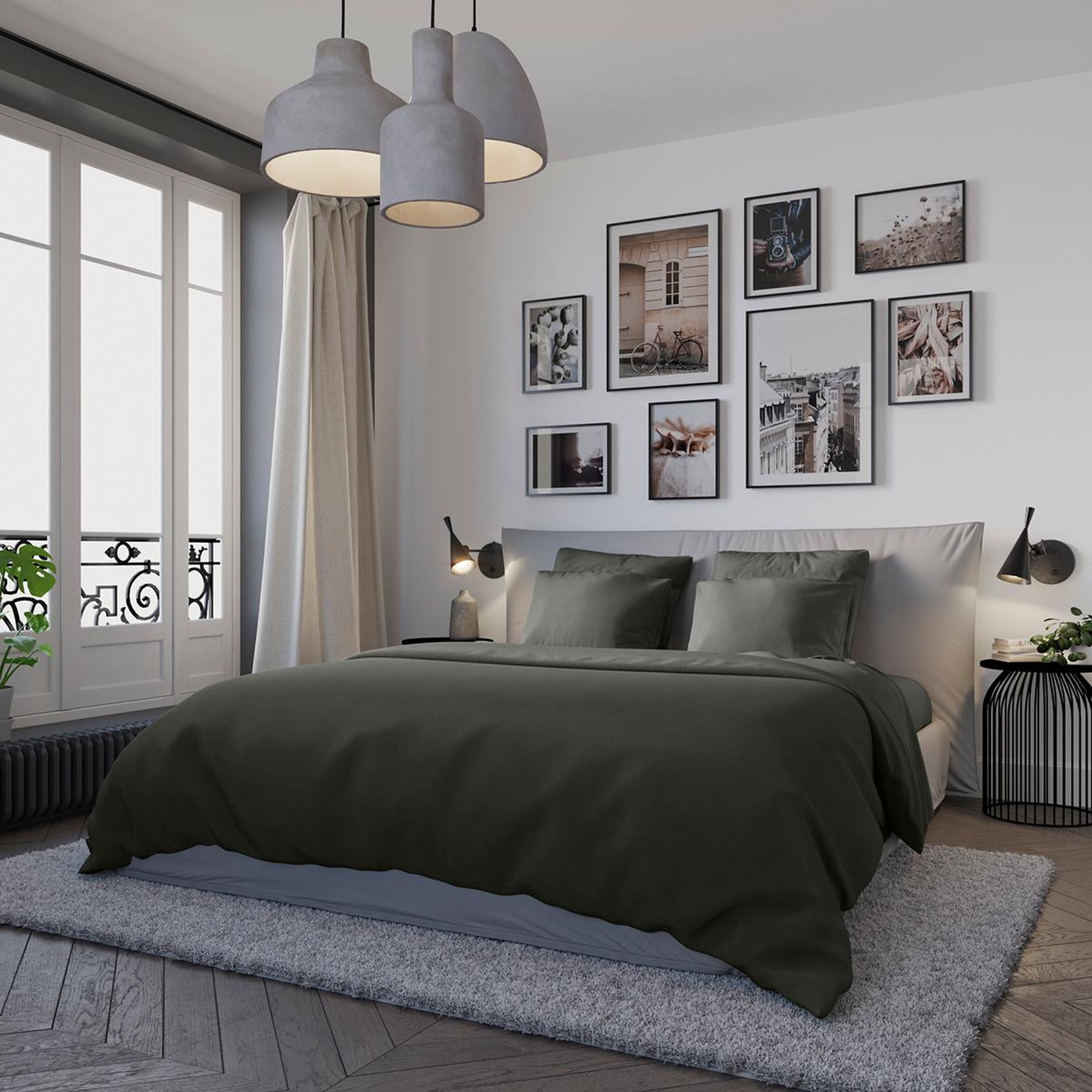 DODO Housse de couette confort jersey coloris carbone. Coloris disponibles : Gris
