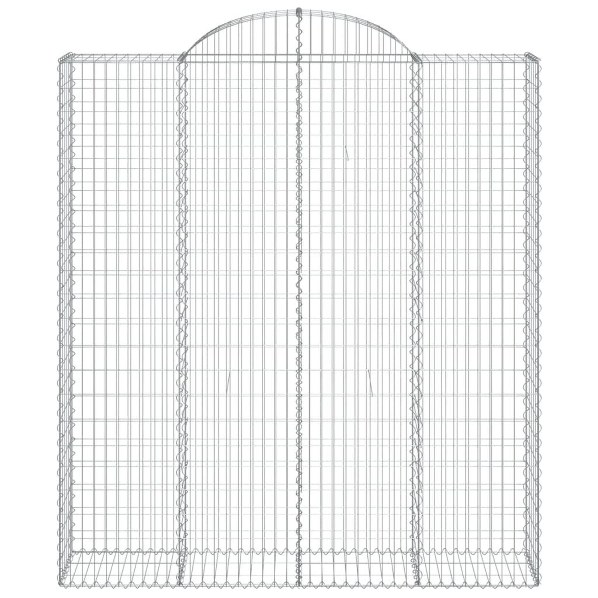 Voir la diapositive 4 : VIDAXL Paniers a gabions arques 12 pcs 200x50x220/240 cm Fer galvanise