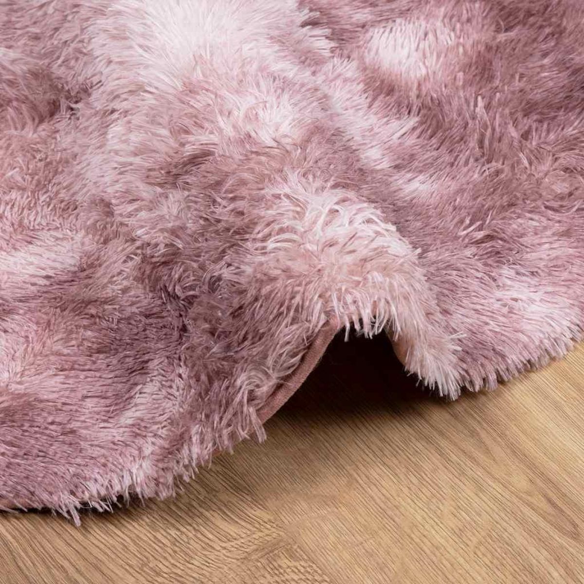 VIDAXL Tapis Shaggy a poils longs NAVARRA rose poudre 200x200 cm