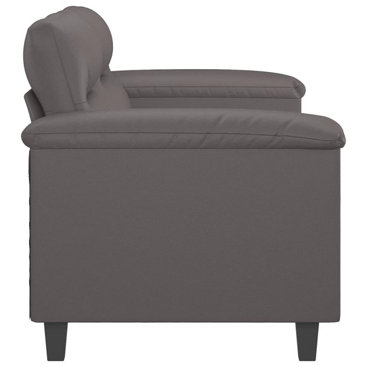 VIDAXL Canape a 2 places Gris 140 cm Similicuir