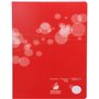 AUCHAN Cahier piqué polypro 24x32cm 192 pages grands carreaux Seyes rouge motif ronds