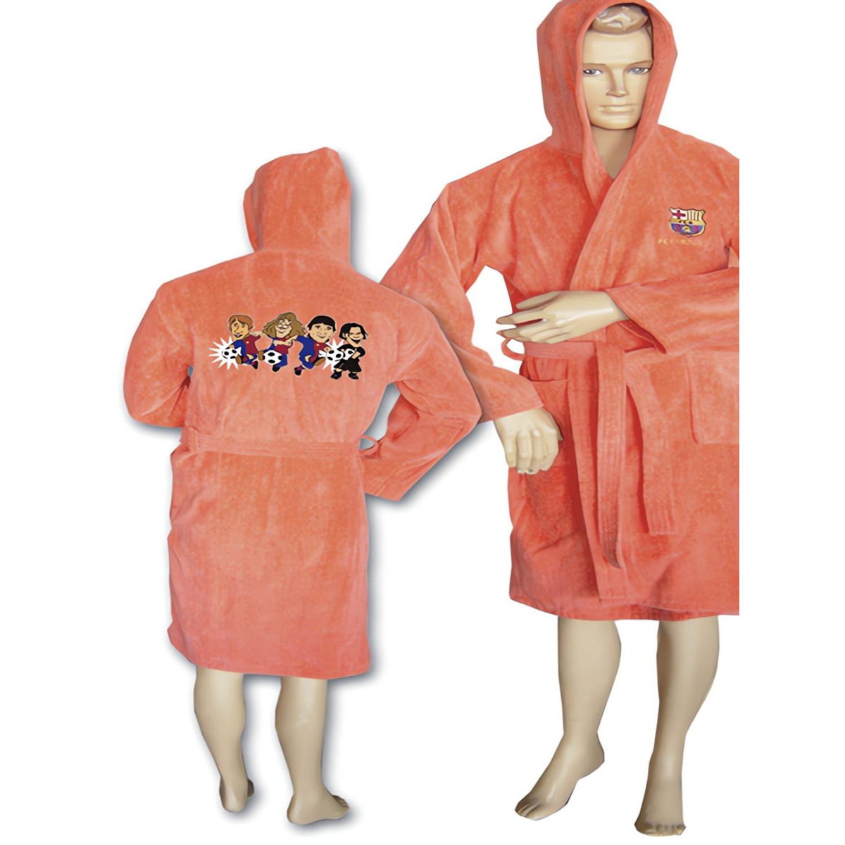 F.C. Barcelona PEIGNOIR DE BAIN ENFANT 'FC BARCELONE TOONS MANGO T0' VELOURS 100% Coton