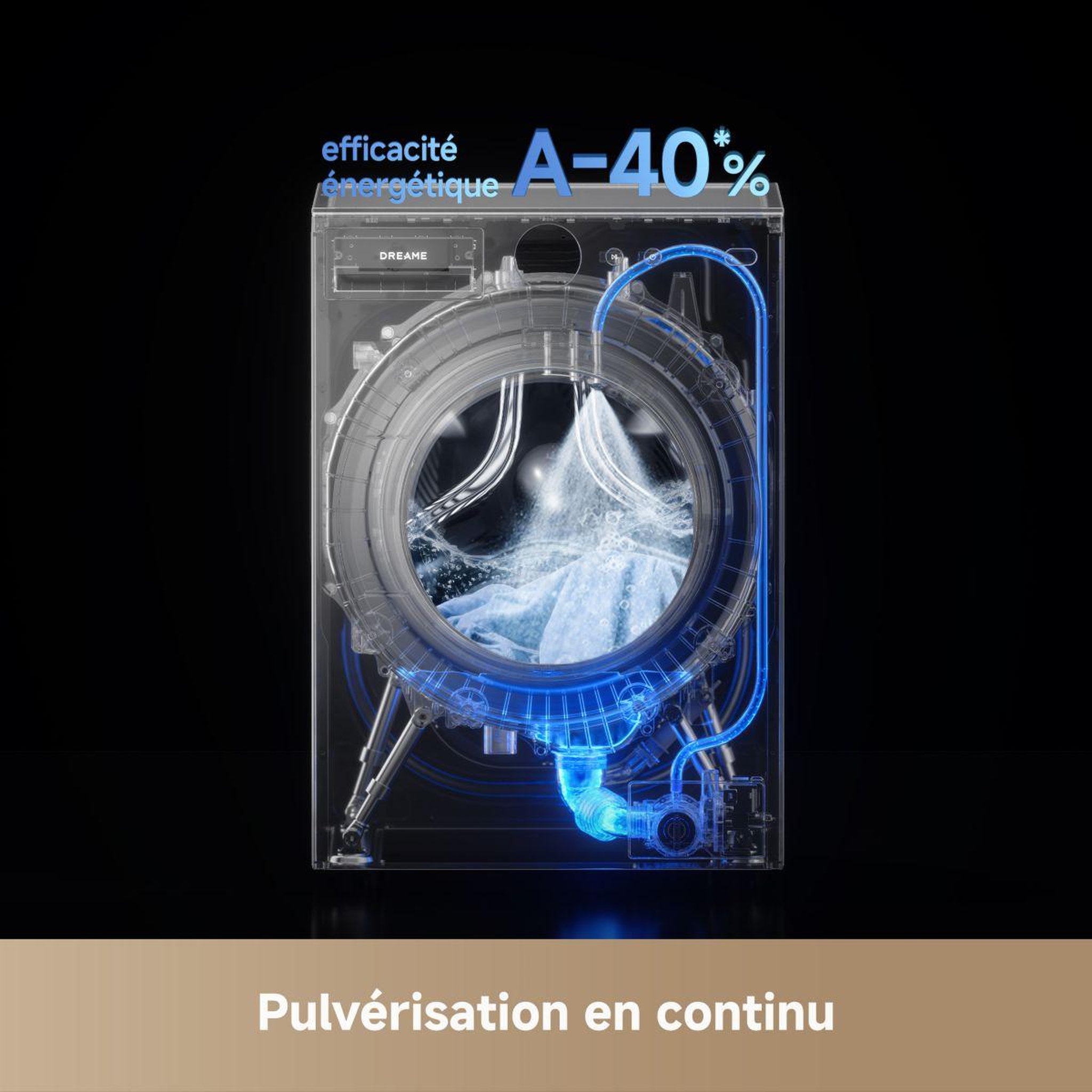 Voir la diapositive 4 : DREAME Lave linge hublot drwashl911kgg - 11 kg - 1400 tr/min - classe a - moteur induction - autodosage - connecté
