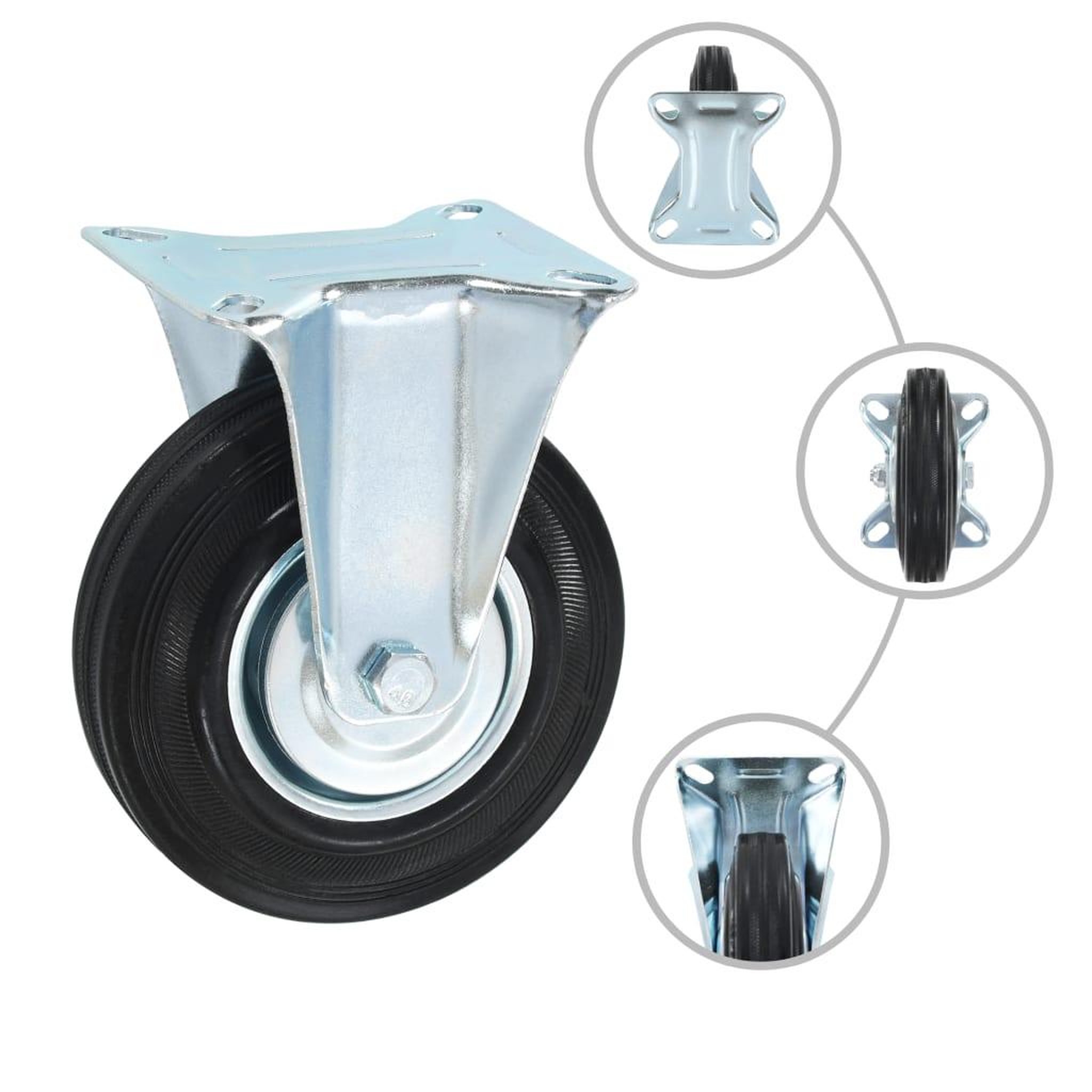 Voir la diapositive 3 : VIDAXL 8 pcs Roulettes 125 mm