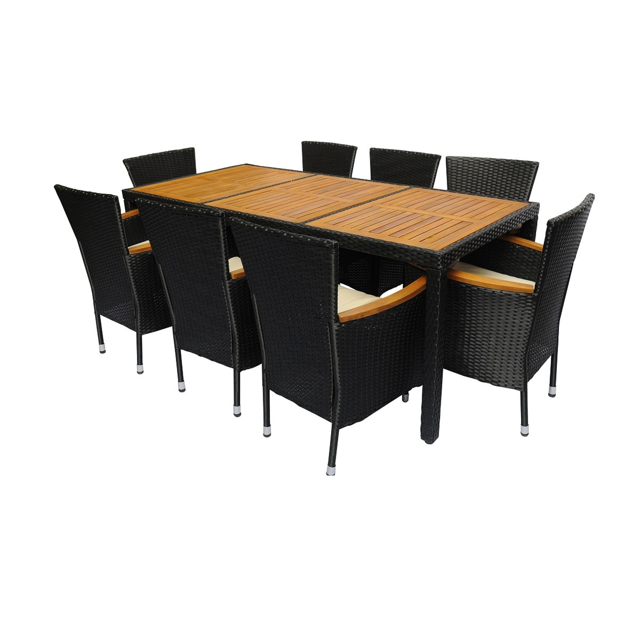 Voir la diapositive 4 : Salon de jardin 8 personnes bois acacia BELIZE