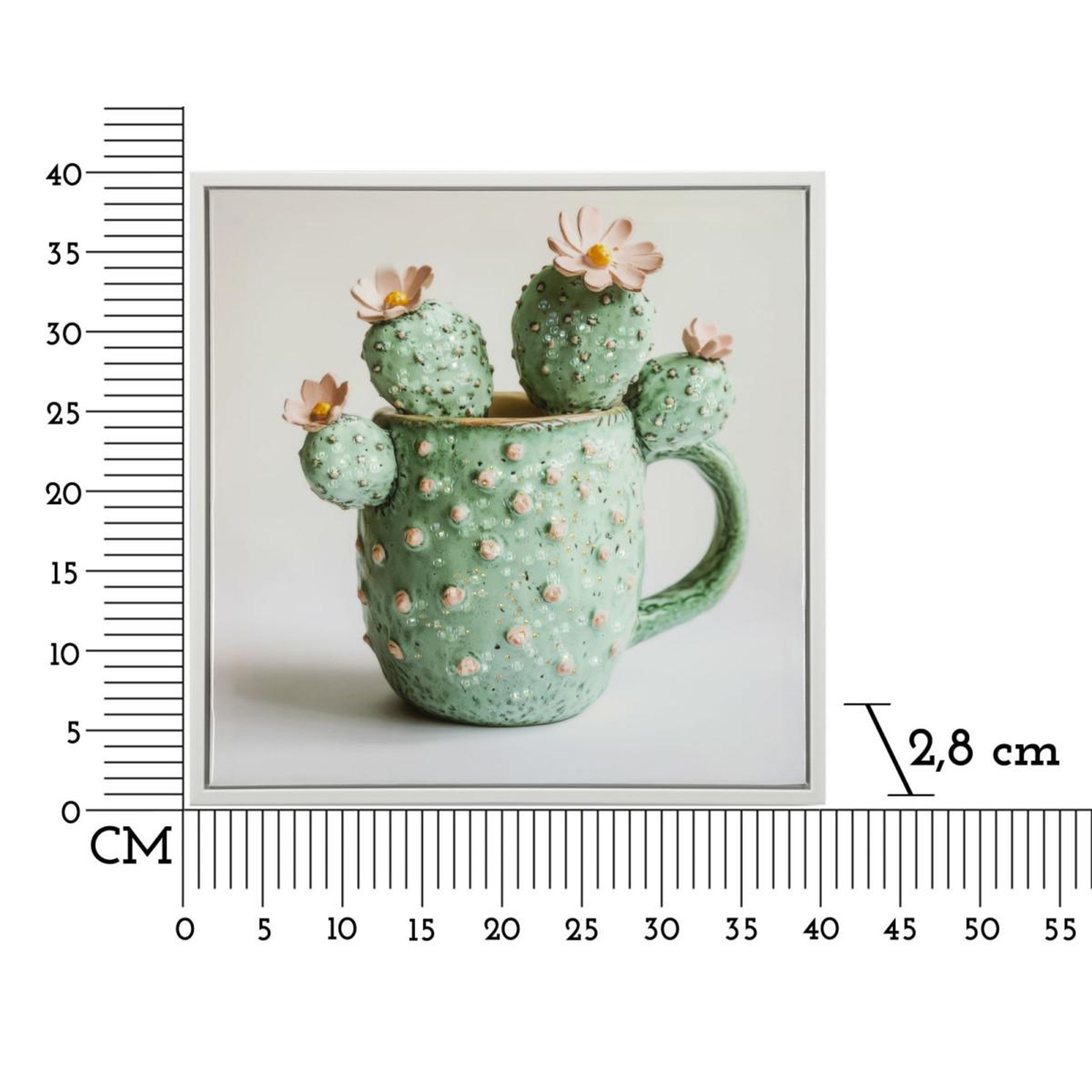 Voir la diapositive 6 : Paris Prix Tableau imprimé  cactus iii  40x40cm multicolore