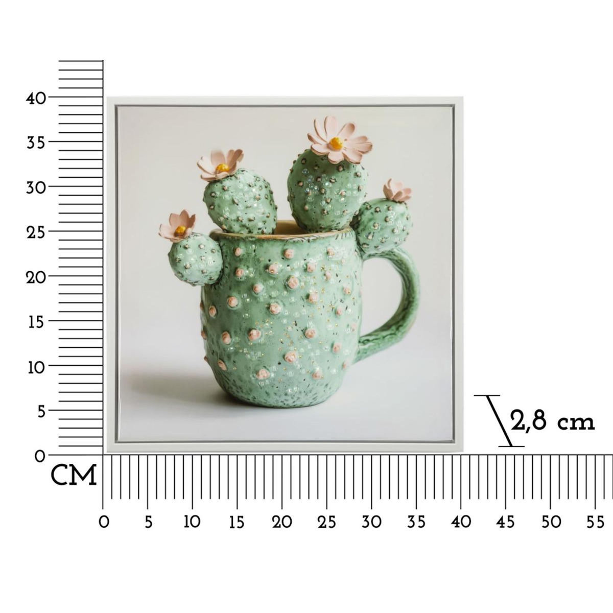 Paris Prix Tableau Imprimé  Cactus III  40x40cm Multicolore