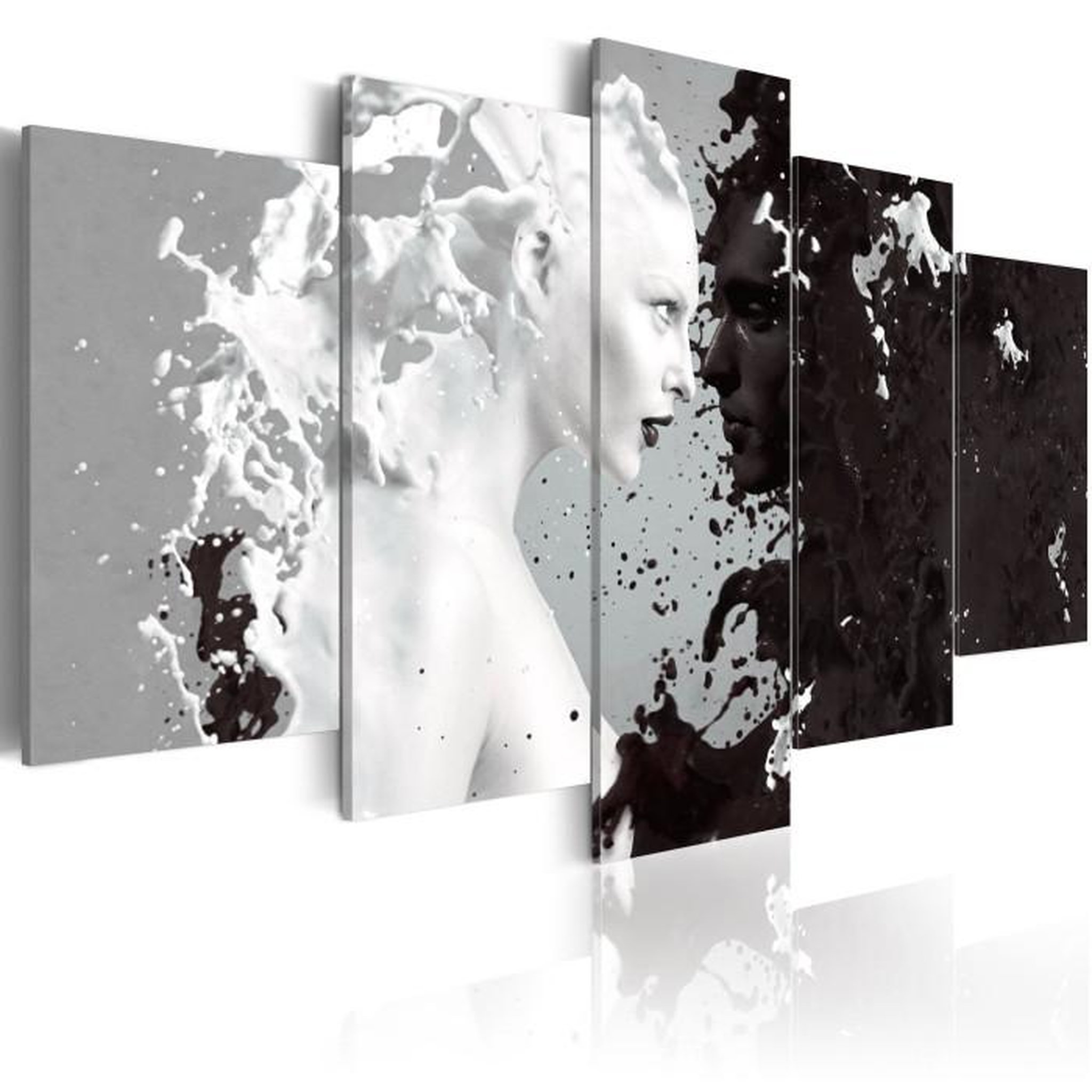 Paris Prix Tableau Imprimé  Milk & Choco 5 Pieces. Coloris disponibles : Multicolore