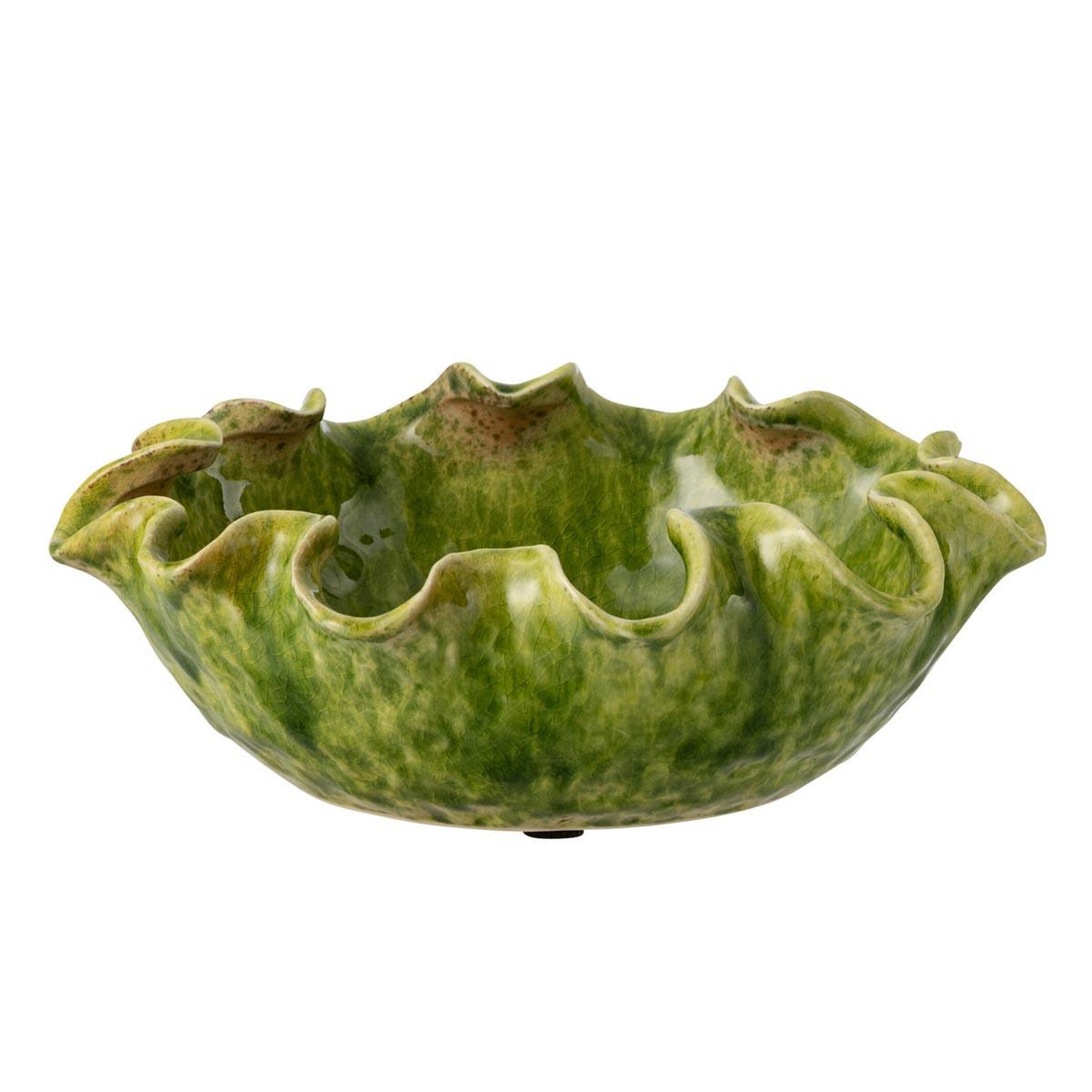 J-LINE Coupelle déco en argile  ronny  33cm vert