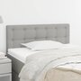 Voir la diapositive 1 : VIDAXL Tete de lit Gris clair 100x5x78/88 cm Tissu