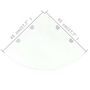 Voir la diapositive 6 : VIDAXL Etageres d'angle 2 pcs et supports Verre Transparent 45x45 cm