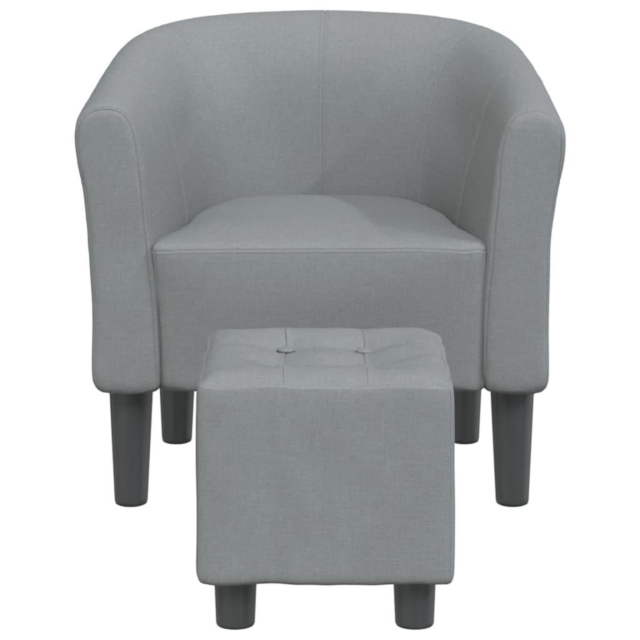 Voir la diapositive 3 : VIDAXL Chaise cabriolet avec repose-pied gris clair tissu