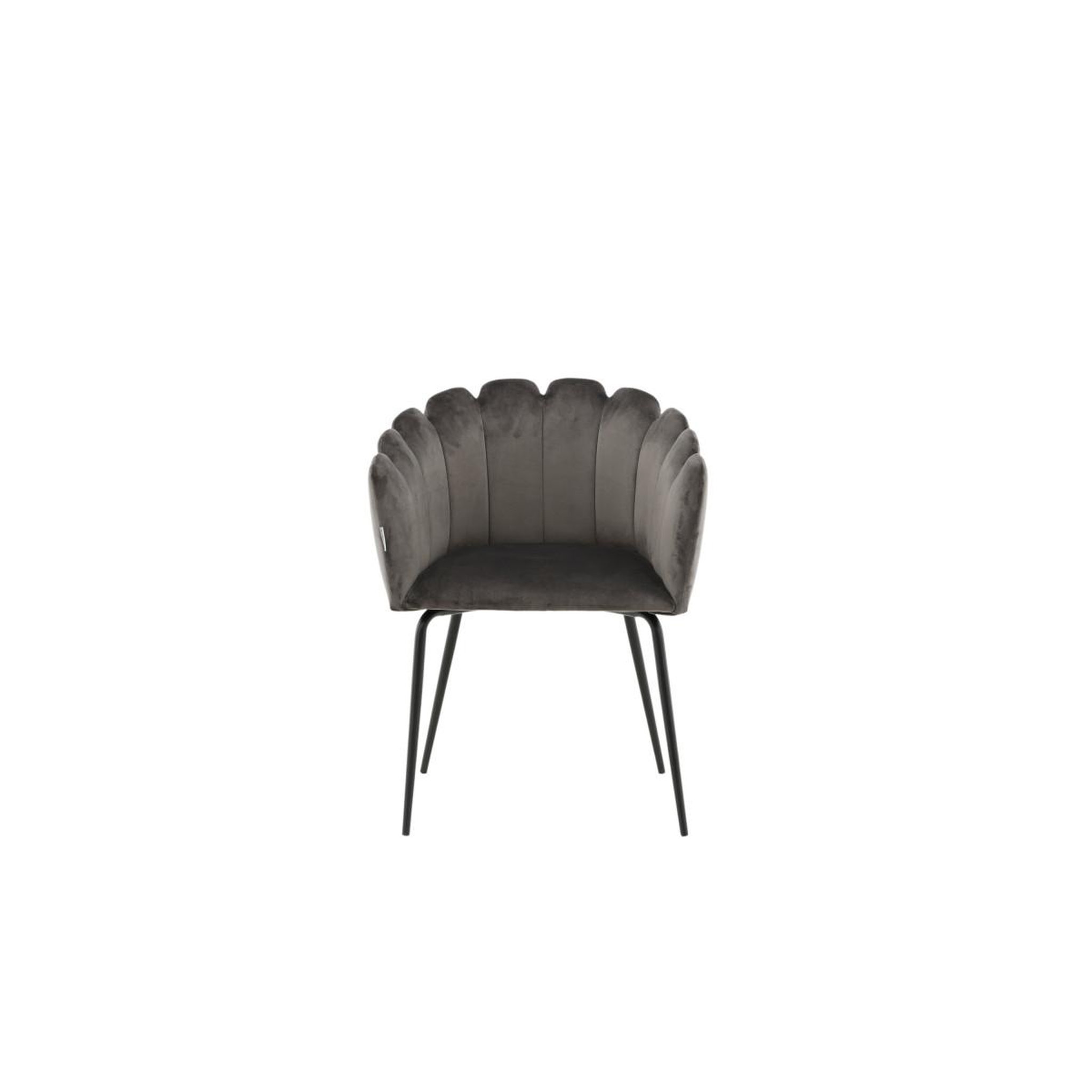 Voir la diapositive 3 : Paris Prix Chaise en velours  limhamn  76cm gris