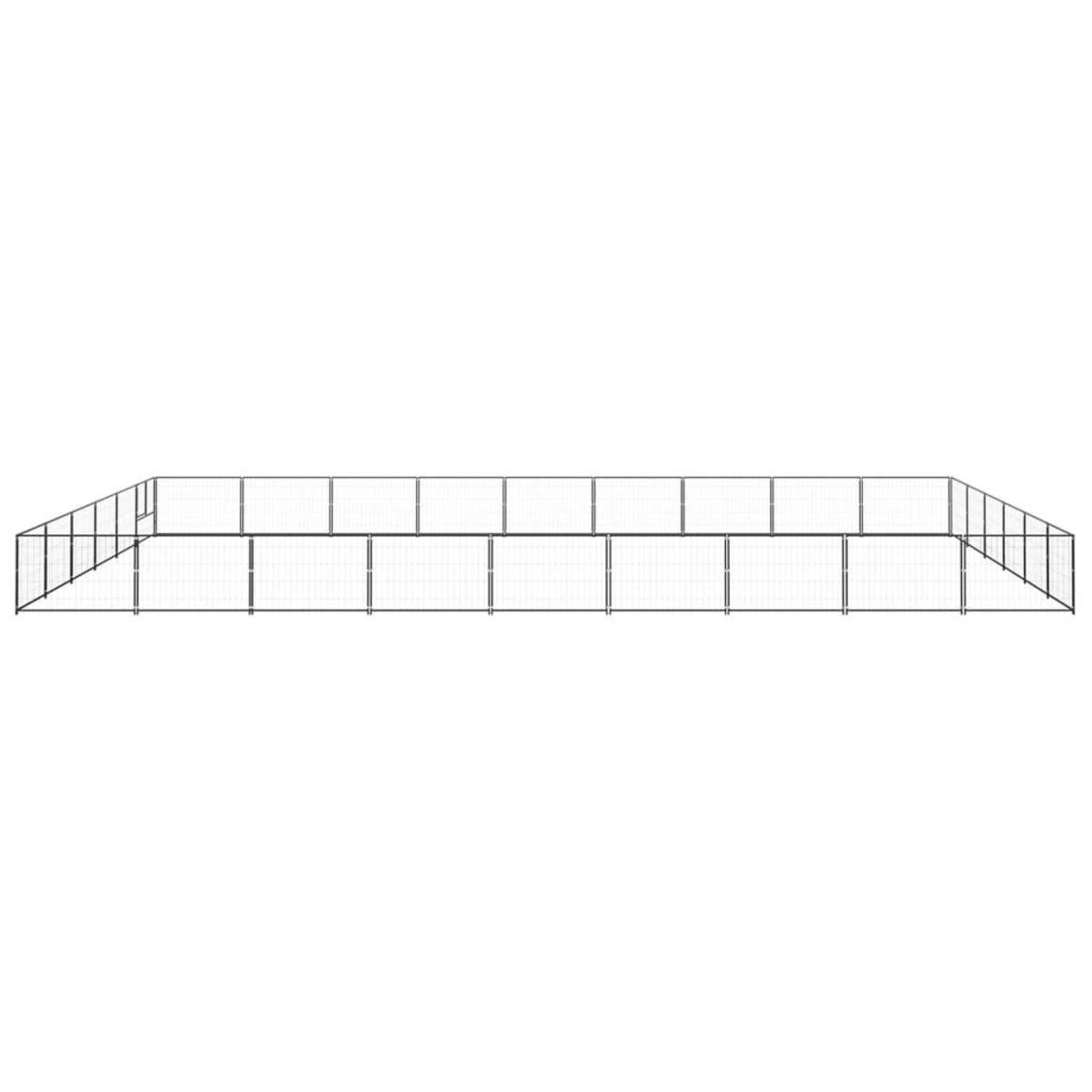 VIDAXL Chenil Noir 54 m² Acier