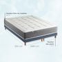 Voir la diapositive 5 : IDLITERIE Ensemble Matelas Ressort 7 zones H.28cm + Sommier + couette + oreillers Fabriqué en France MAX