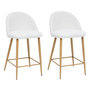 Voir la diapositive 1 : ATMOSPHERA Lot de 2 Chaises de Bar Bouclette  Slano  89cm Blanc