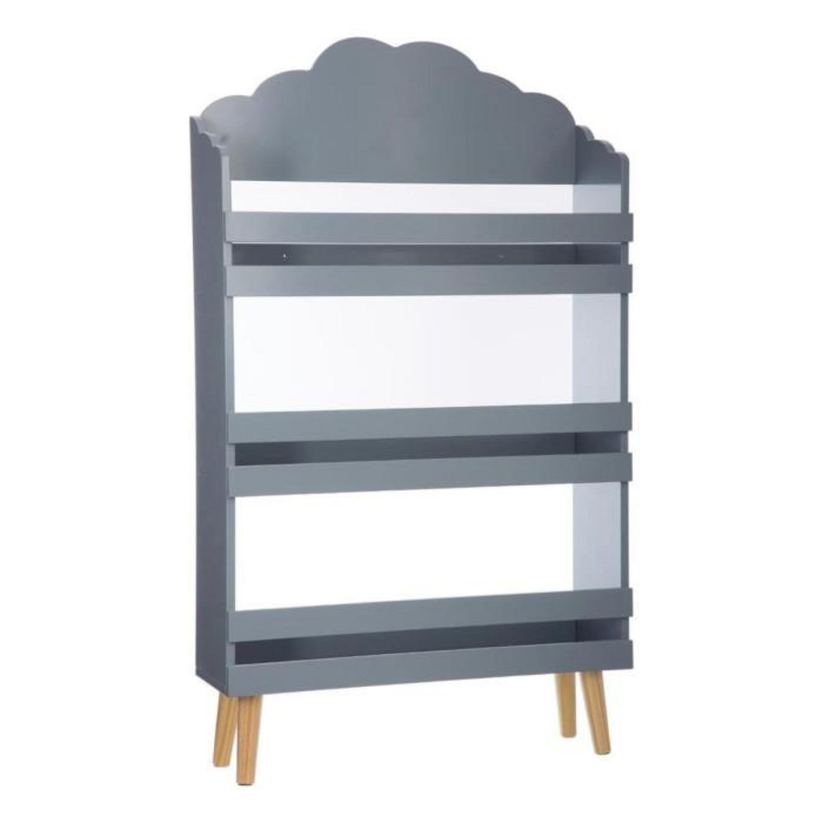 Atmosphera Kids Bibliothèque 3 Niveaux  Nuage  100cm Gris