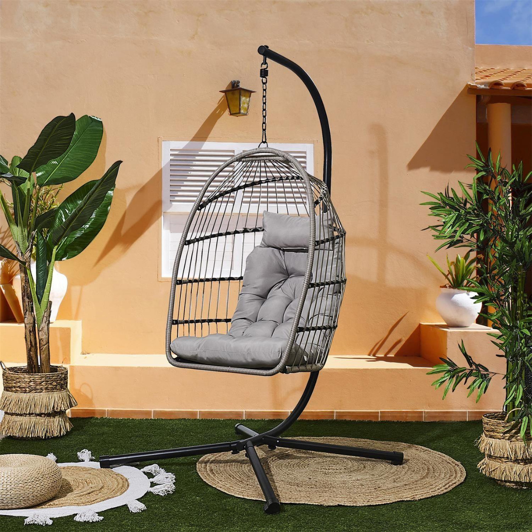 Voir la diapositive 2 : The Home Deco Factory Fauteuil suspendu hanoi - gris