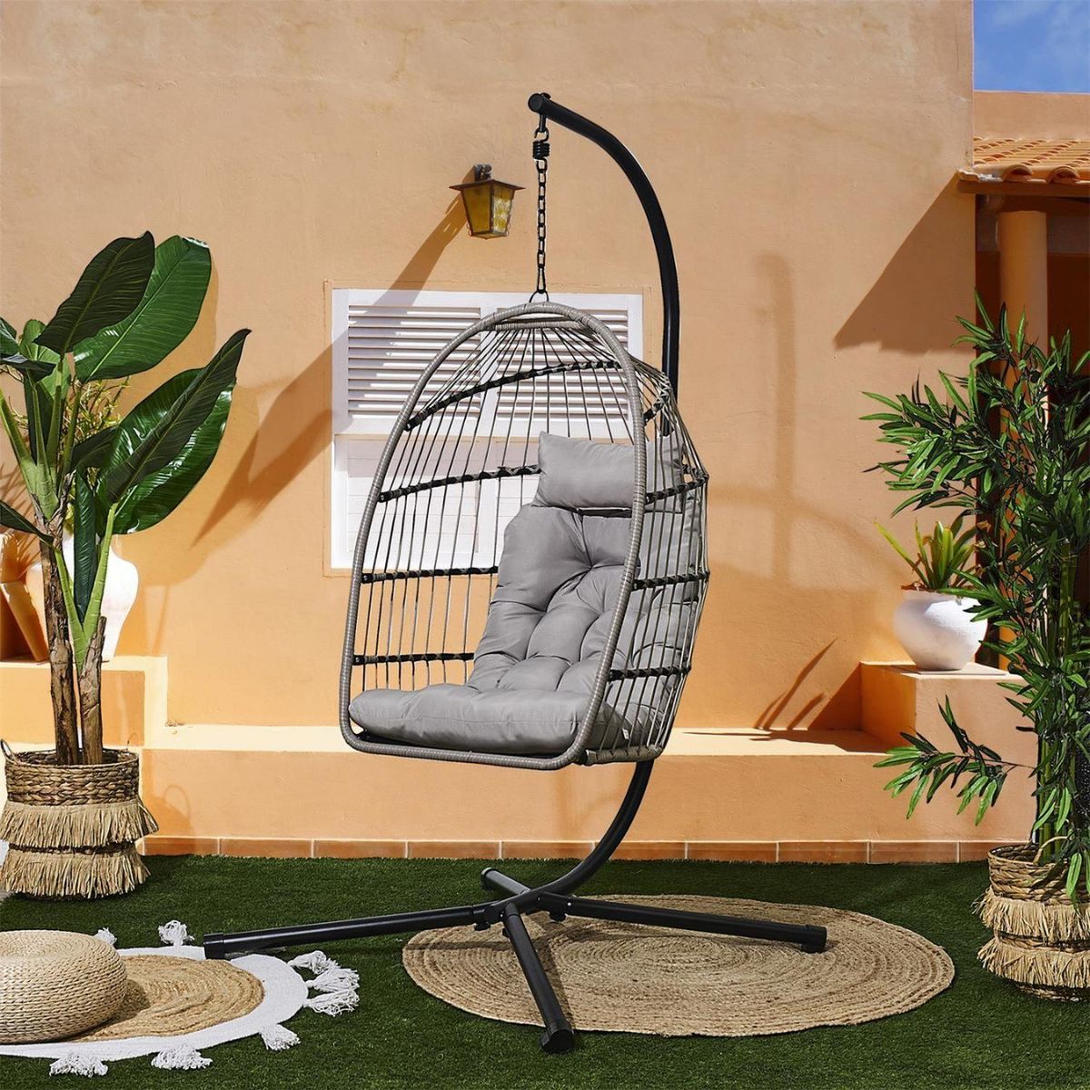 The Home Deco Factory Fauteuil suspendu HANOI - Gris