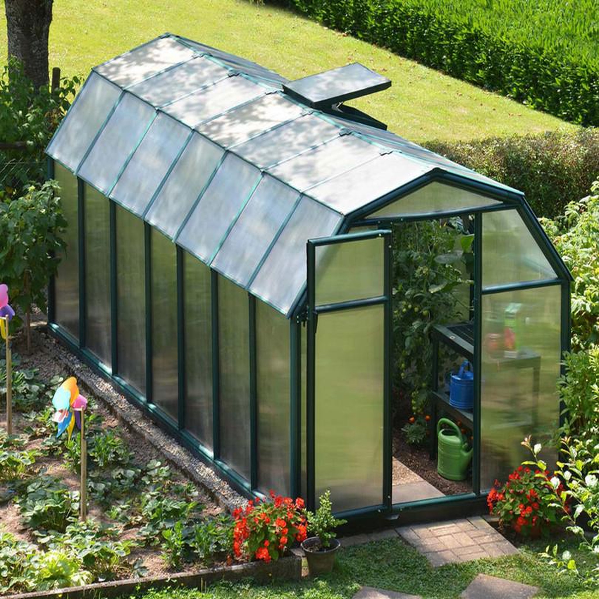 Voir la diapositive 2 : Palram Serre de jardin 6x14 pieds vert - 702611