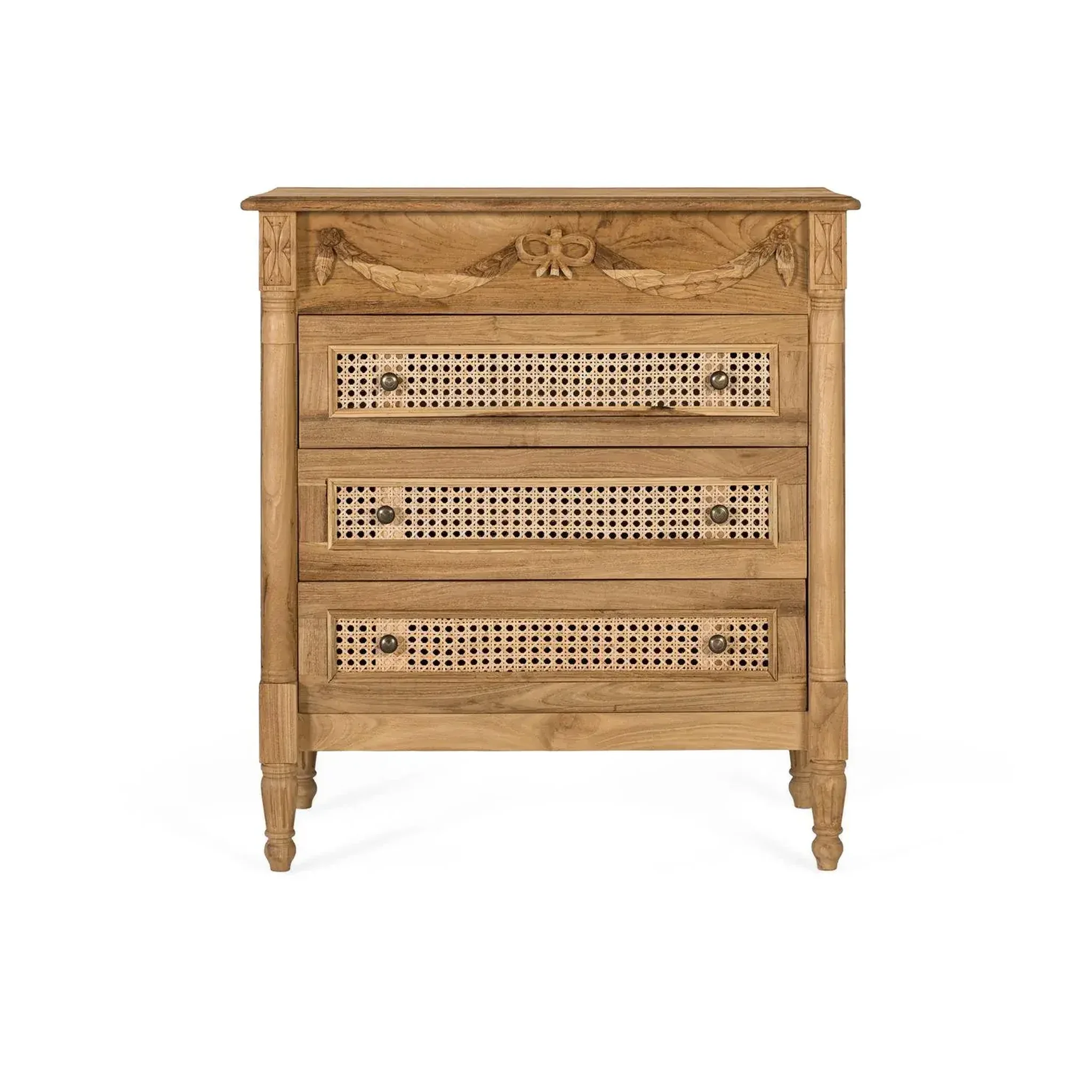 GINER Y COLOMER SL Commode en bois de teck 80 cm style rustique contemporain