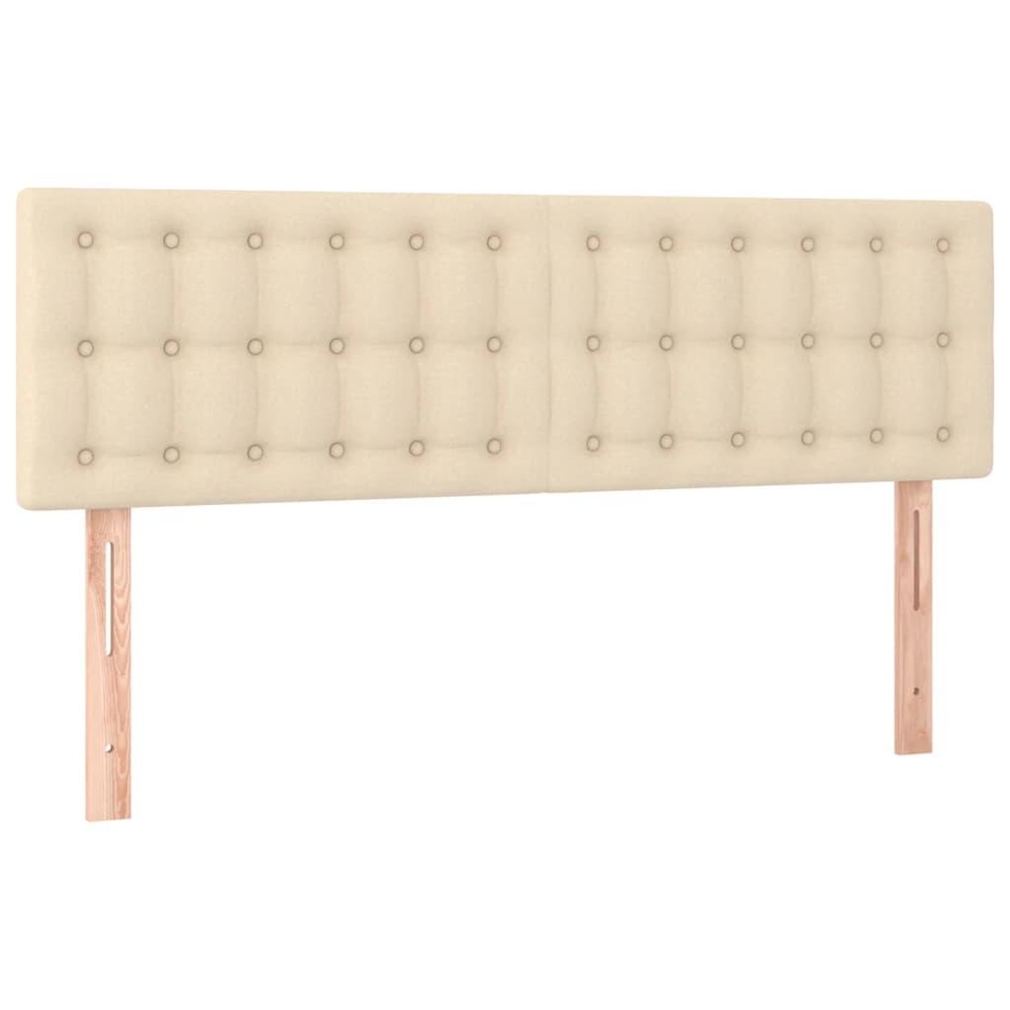 Voir la diapositive 4 : VIDAXL Tete de lit a LED Creme 144x5x78/88 cm Tissu