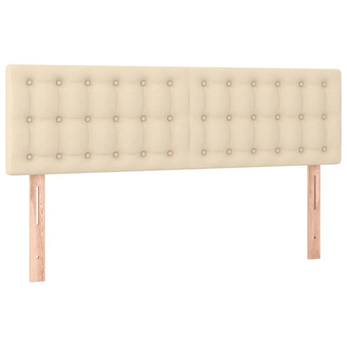 VIDAXL Tete de lit a LED Creme 144x5x78/88 cm Tissu