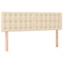 Voir la diapositive 4 : VIDAXL Tete de lit a LED Creme 144x5x78/88 cm Tissu