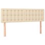 Voir la diapositive 4 : VIDAXL Tete de lit a LED Creme 144x5x78/88 cm Tissu