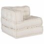 Voir la diapositive 3 : VIDAXL Pouf modulaire creme 70x70x54 tissu
