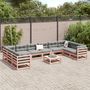 Voir la diapositive 3 : VIDAXL Salon de jardin 11 pcs bois massif sapin de douglas