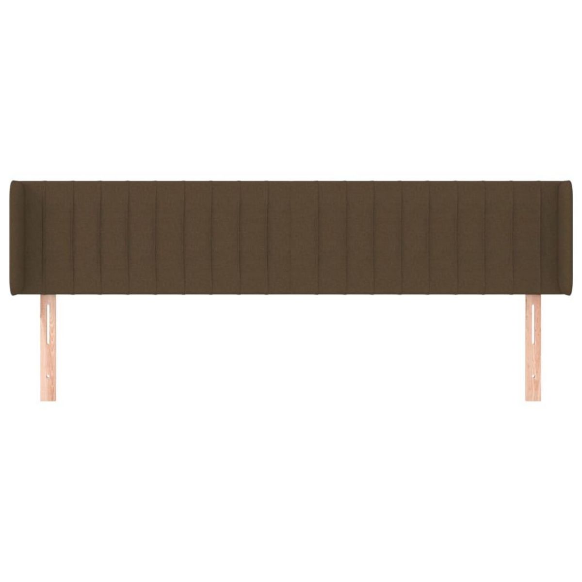 VIDAXL Tete de lit avec oreilles Marron Fonce 163x16x78/88 cm Tissu
