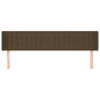 Voir la diapositive 3 : VIDAXL Tete de lit avec oreilles Marron Fonce 163x16x78/88 cm Tissu