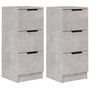 Voir la diapositive 2 : VIDAXL Buffets 2 pcs Gris béton 30x30x70 cm Bois d ingénierie