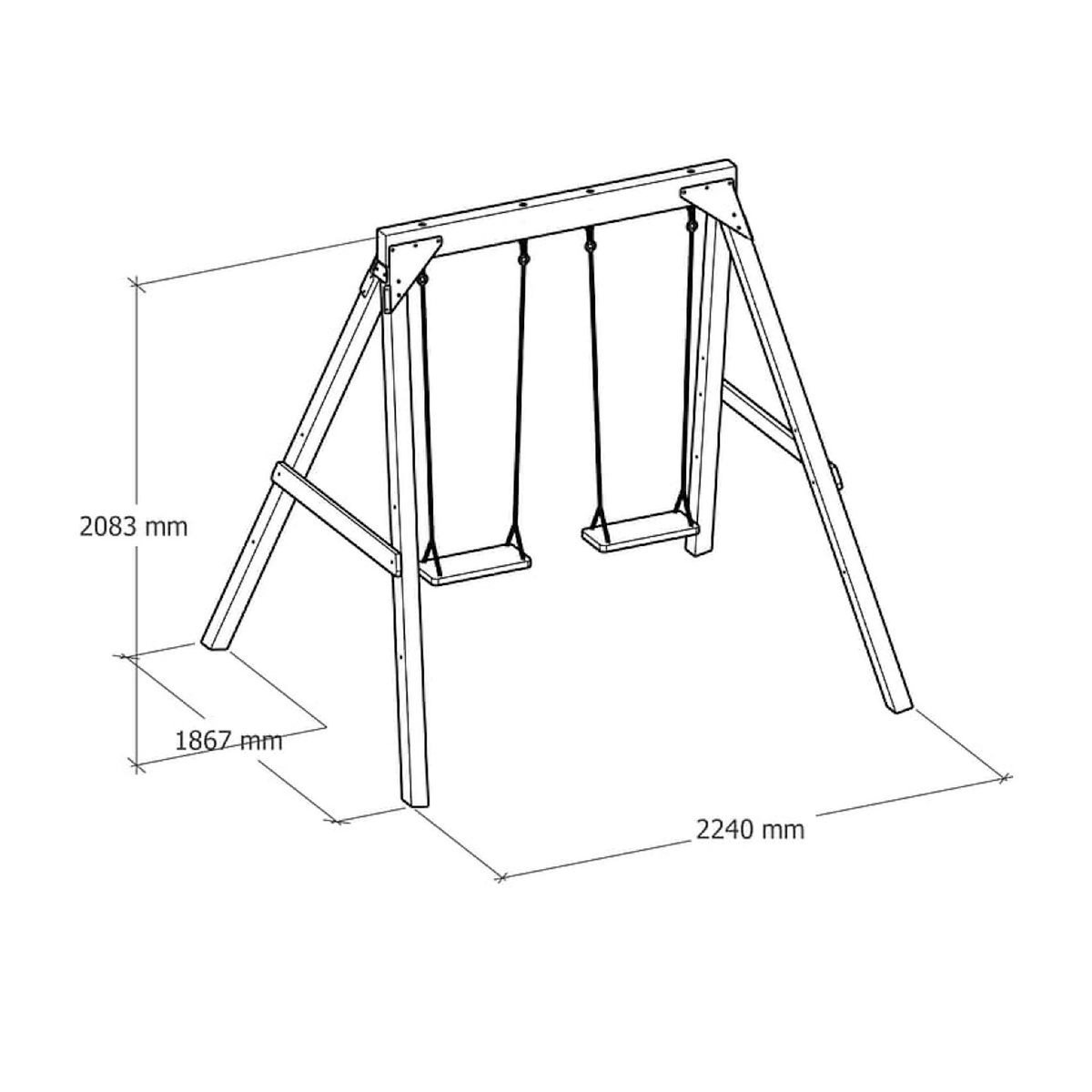 Axi House Portique double Yuna marron