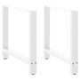 Voir la diapositive 2 : VIDAXL Pieds de table basse blanc 2 pcs 70x(72-73) cm acier