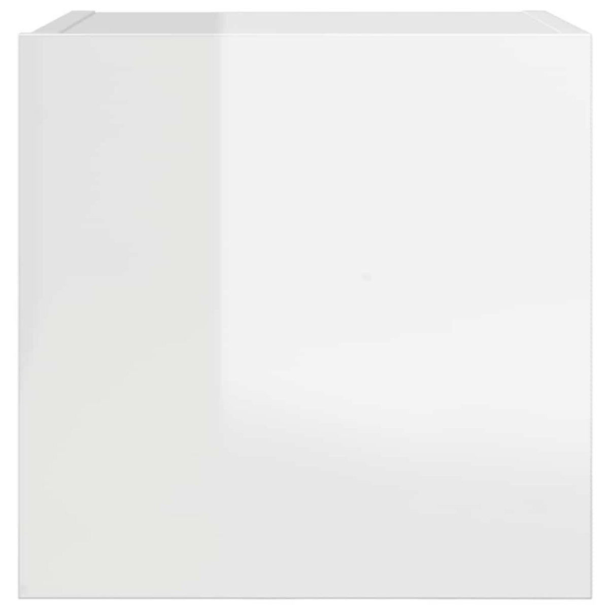 VIDAXL Meuble TV mural Blanc brillant 30,5x30x30 cm