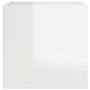 Voir la diapositive 4 : VIDAXL Meuble TV mural Blanc brillant 30,5x30x30 cm