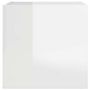 Voir la diapositive 4 : VIDAXL Meuble TV mural Blanc brillant 30,5x30x30 cm