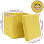 Voir la diapositive 6 : VIDAXL Boîtes de rangement et couvercles 10 pcs Jaune 32x32x32cm Tissu