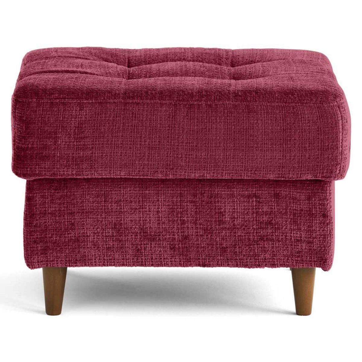 LISA DESIGN Anna - pouf en velours texturé - pieds en bois