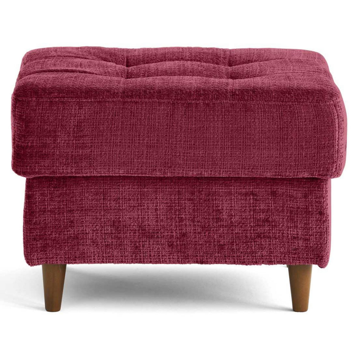 LISA DESIGN Anna - pouf en velours texturé - pieds en bois