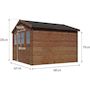 Voir la diapositive 3 : Habitat et Jardin Abri de jardin bois traité autoclave marron  Lormont  - 21,2 m² - 28 mm