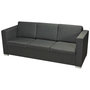 Voir la diapositive 3 : VIDAXL Canape a 3 places Tissu Gris fonce