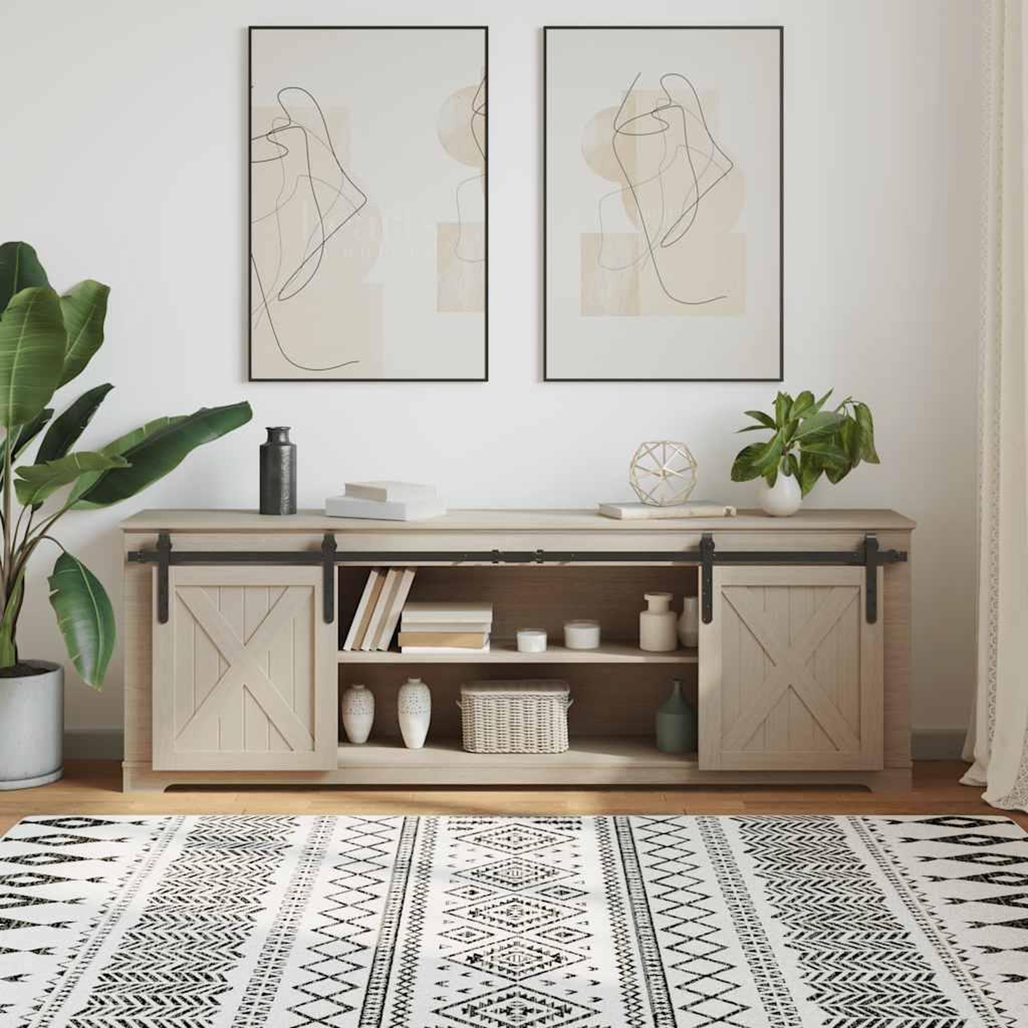 Voir la diapositive 3 : VIDAXL Kit de porte d'armoire coulissante 183 cm acier au carbone