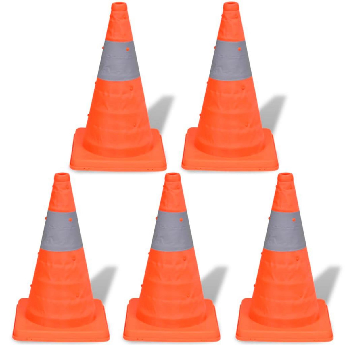 VIDAXL Cones de signalisation escamotables 5 pcs 42 cm