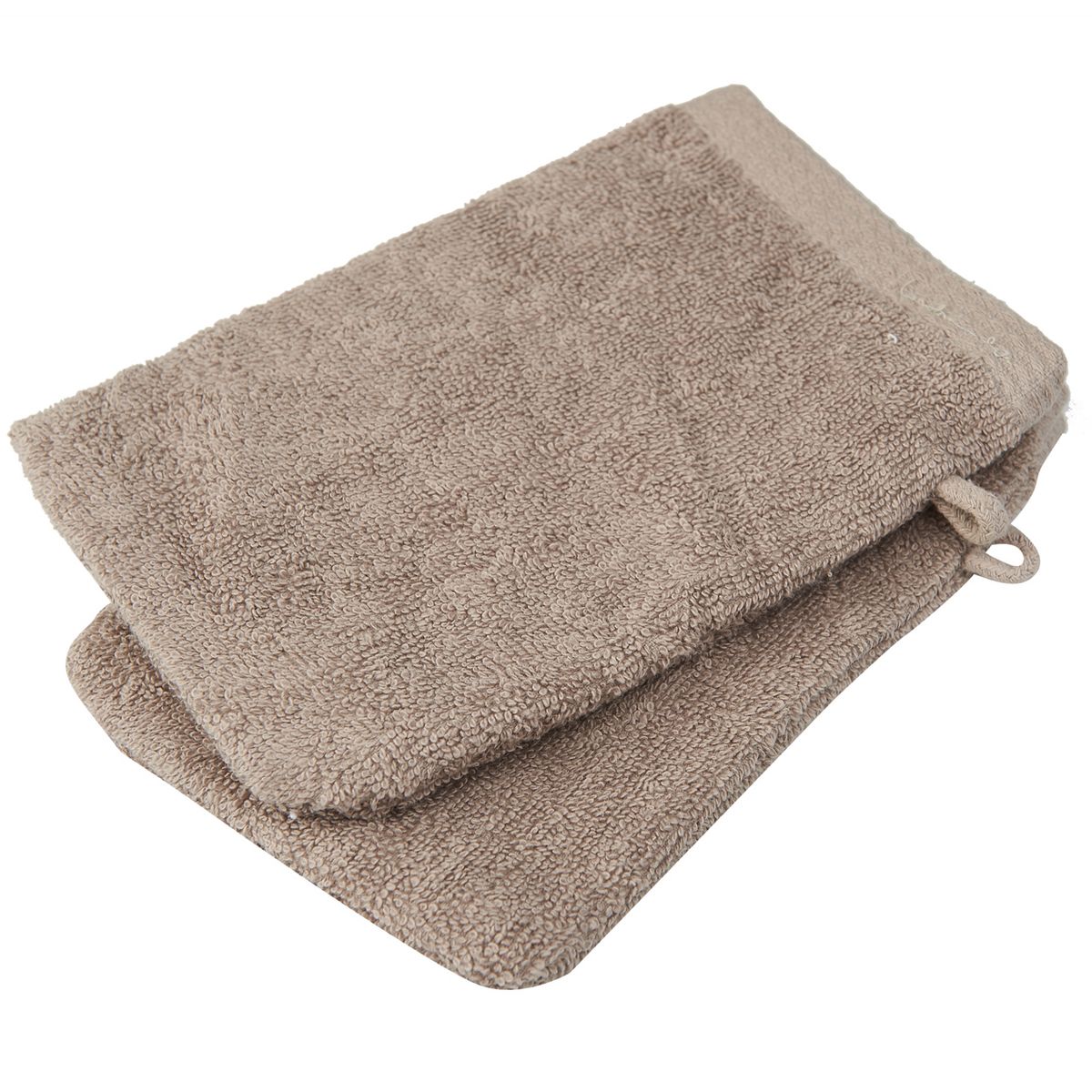ACTUEL Lot de 2 gants de toilette coton bio organic 540gr/m2
