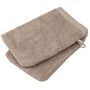 Voir la diapositive 1 : ACTUEL Lot de 2 gants de toilette coton bio organic 540gr/m2